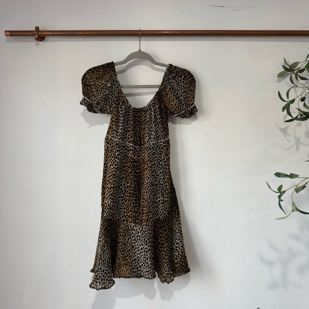 Dolce & Gabbana Leopard Mini Dress Vintage Y2K Silk - Picture 7 of 8